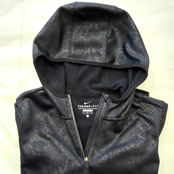 Nike Therma Fit Hoodie All Time Tech Vixen Full Zip Black Womens Large - Picture 11 of 14